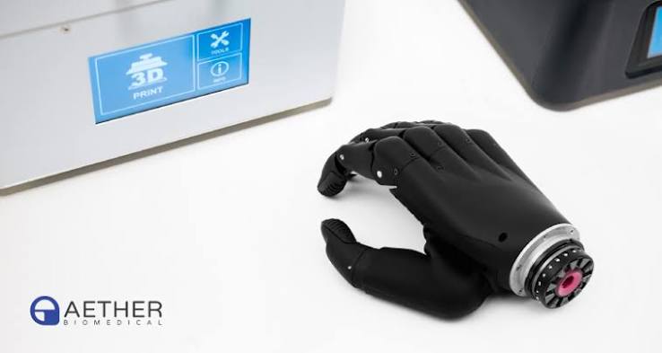 Aether Biomedical prosthetic hand